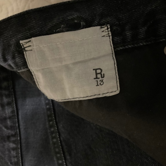 R13 Crossover Knee Length Women Shorts in Black - Picture 3 of 6